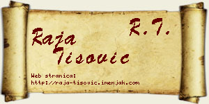 Raja Tišović vizit kartica